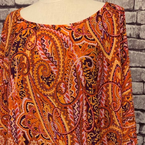 Como Black NWT Multi Color Ponch Size 1X - Picture 2 of 8